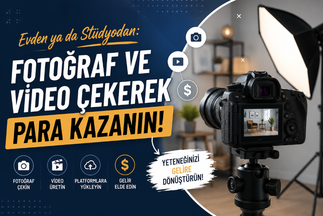 Evden ya da Stüdyodan: Fotoğraf ve Video Çekerek Para Kazanın!